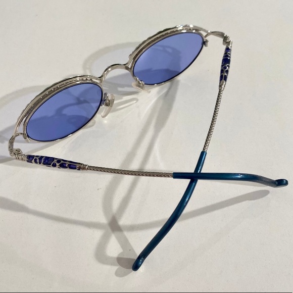 Authentic Jean Paul Gaultier Blue Lens Sunglasses 56-0003 with case - Picture 5 of 10